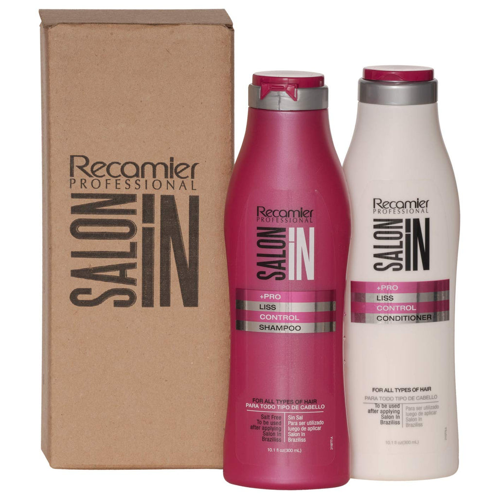 RECAMIER Anti Frizz Shampoo & Conditioner Set – Salon-Grade Hair Treatment (10.1 oz)