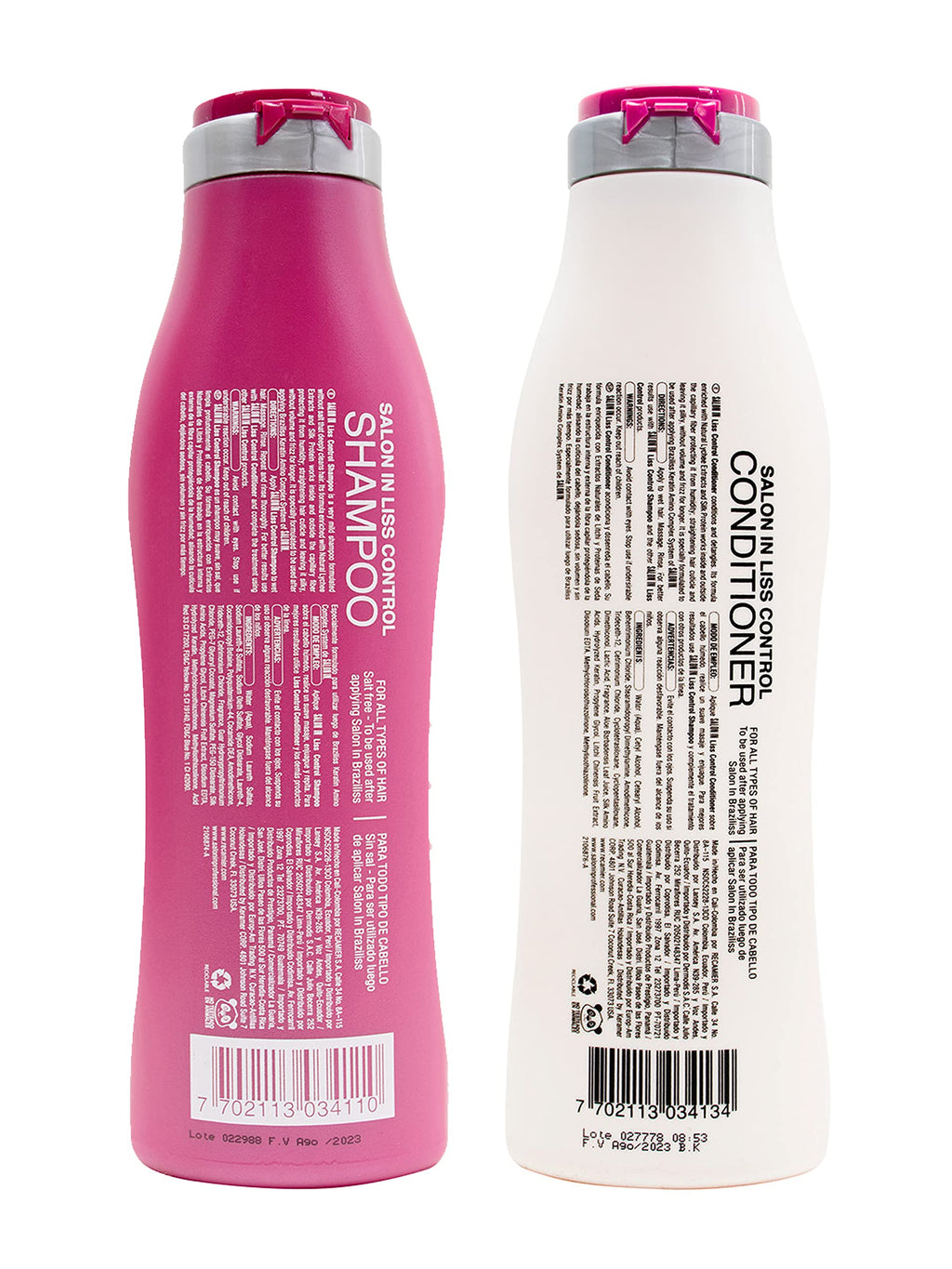 RECAMIER Anti Frizz Shampoo & Conditioner Set – Salon-Grade Hair Treatment (10.1 oz)