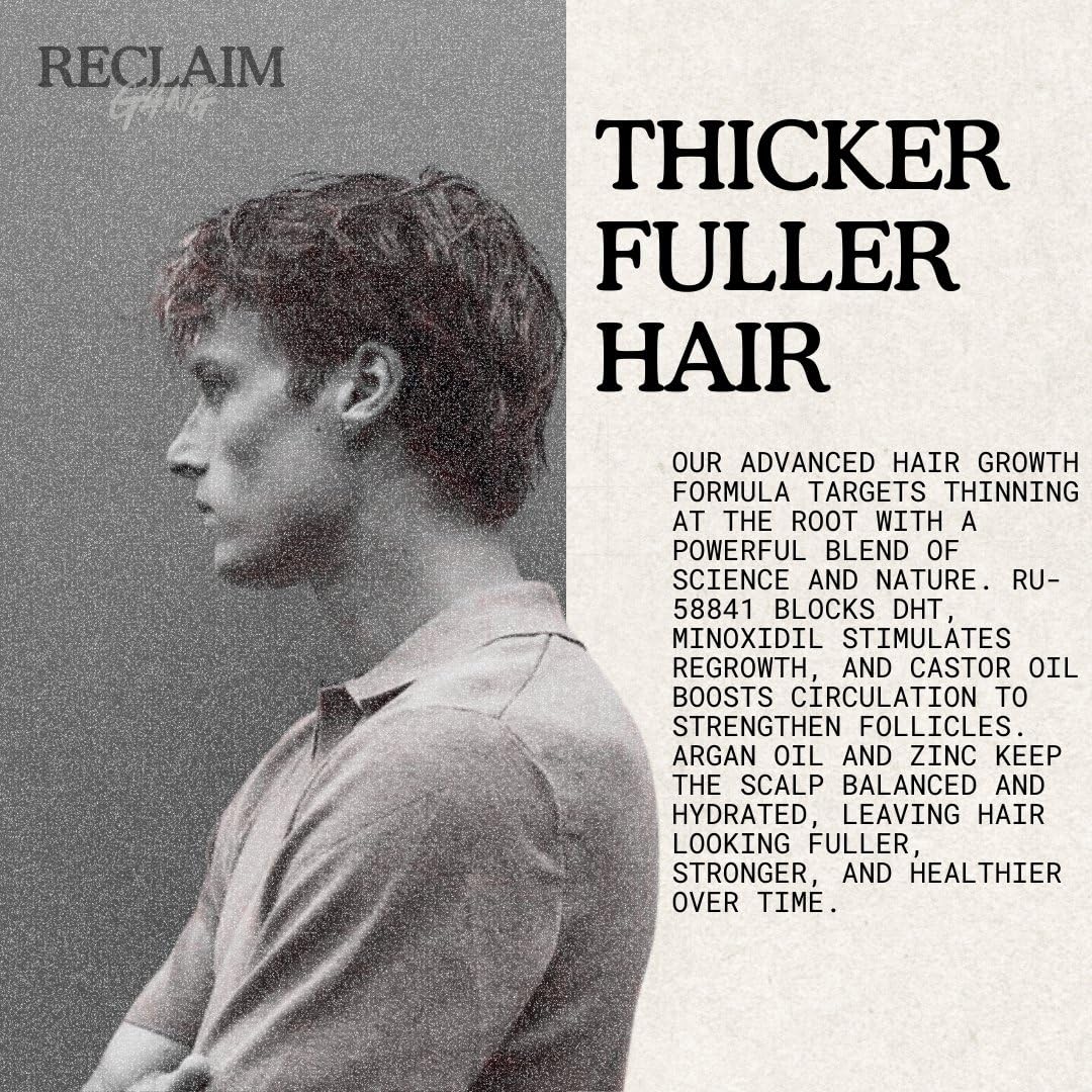 Reclaim Gang RU58841 + Minoxidil Serum (60ml) – Hair Growth Support for Thicker, Fuller Hair