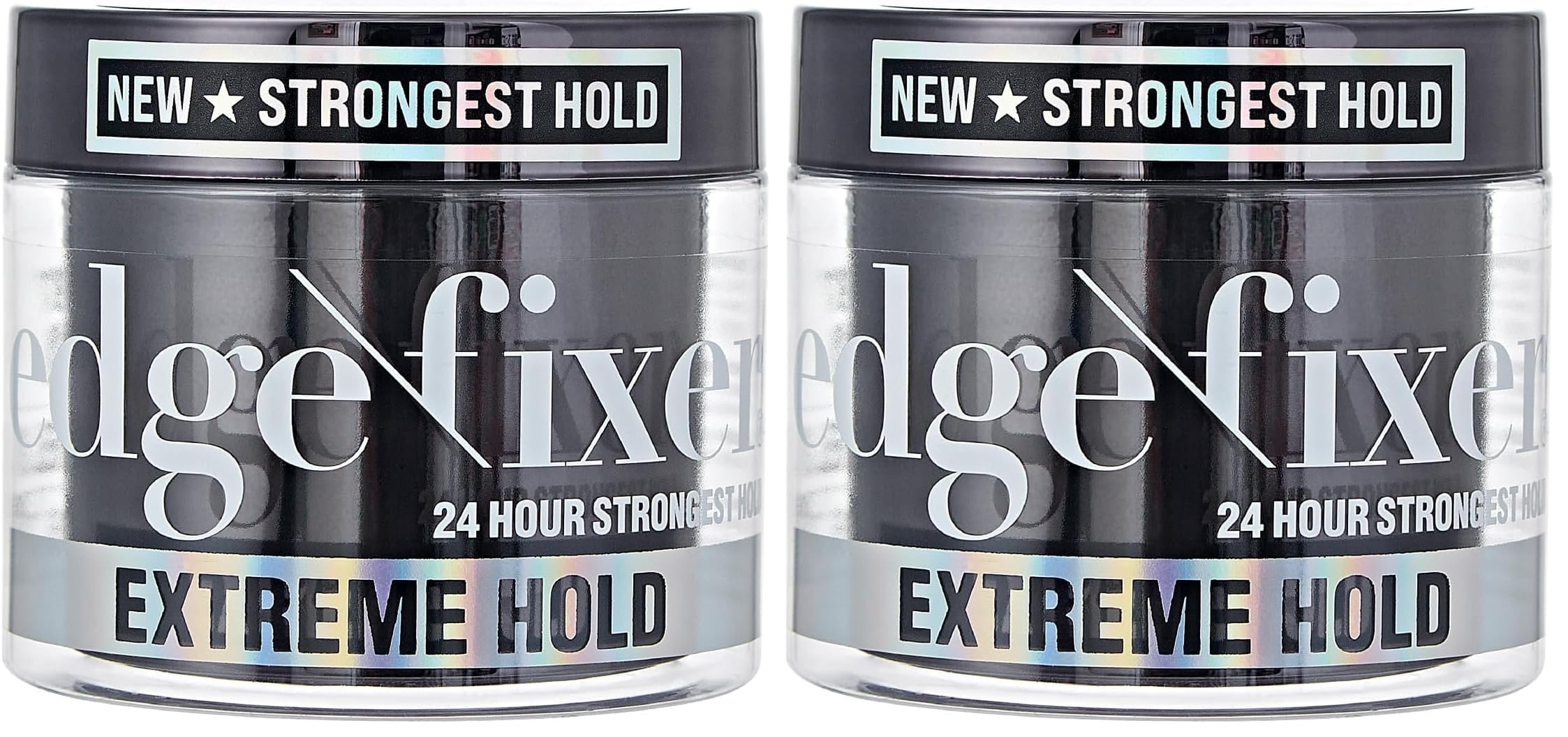 Red by Kiss Edge Fixer Extreme Hold — 24-Hour Edge Control with Biotin, No Flaking or Oily Residue, Pack of 2 (3.38 Fl. Oz Each)