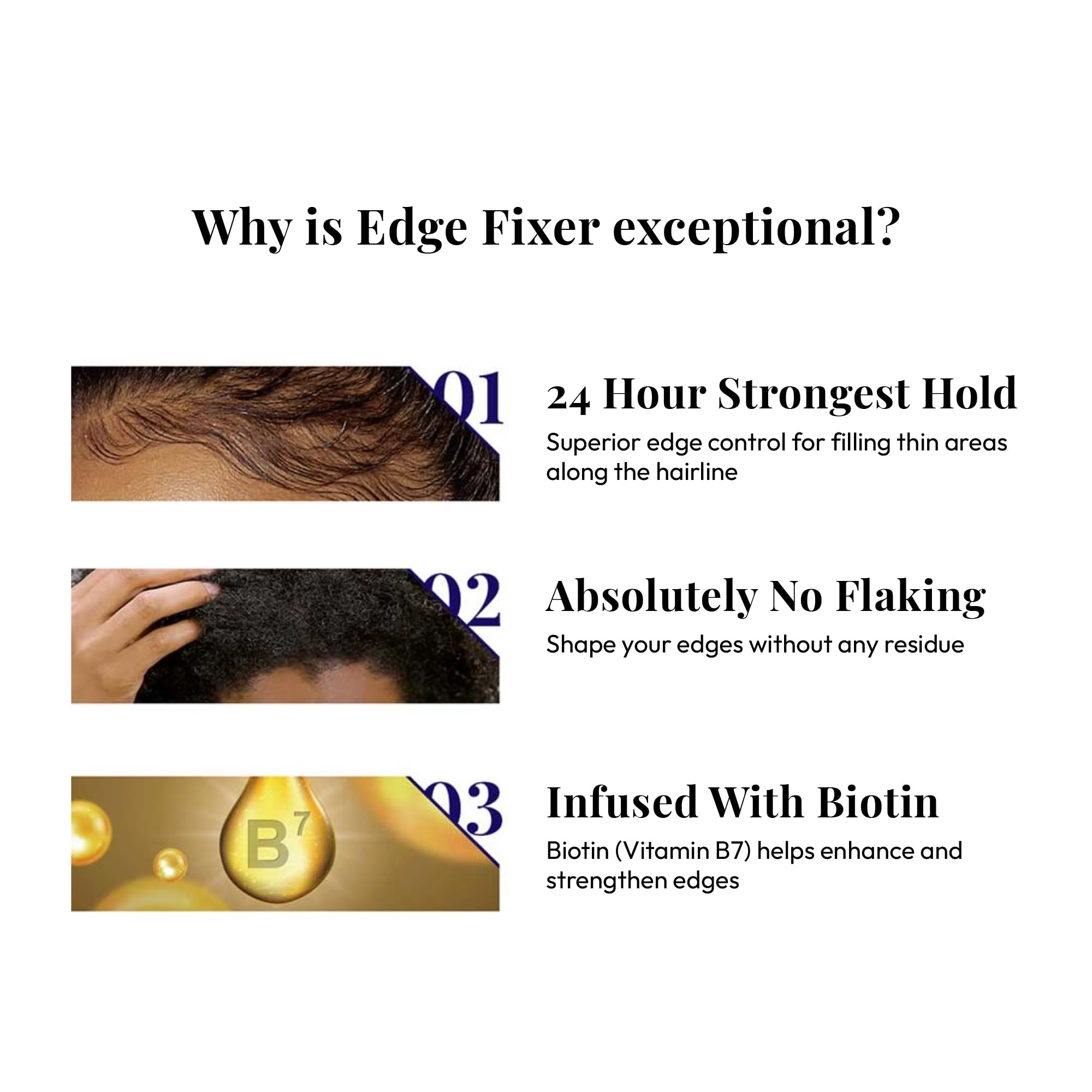 Red by Kiss Edge Fixer Extreme Hold — 24-Hour Edge Control with Biotin, No Flaking or Oily Residue, Pack of 2 (3.38 Fl. Oz Each)