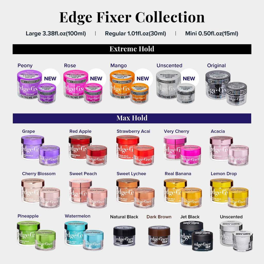Red by Kiss Edge Fixer Extreme Hold — 24-Hour Edge Control with Biotin, No Flaking or Oily Residue, Pack of 2 (3.38 Fl. Oz Each)