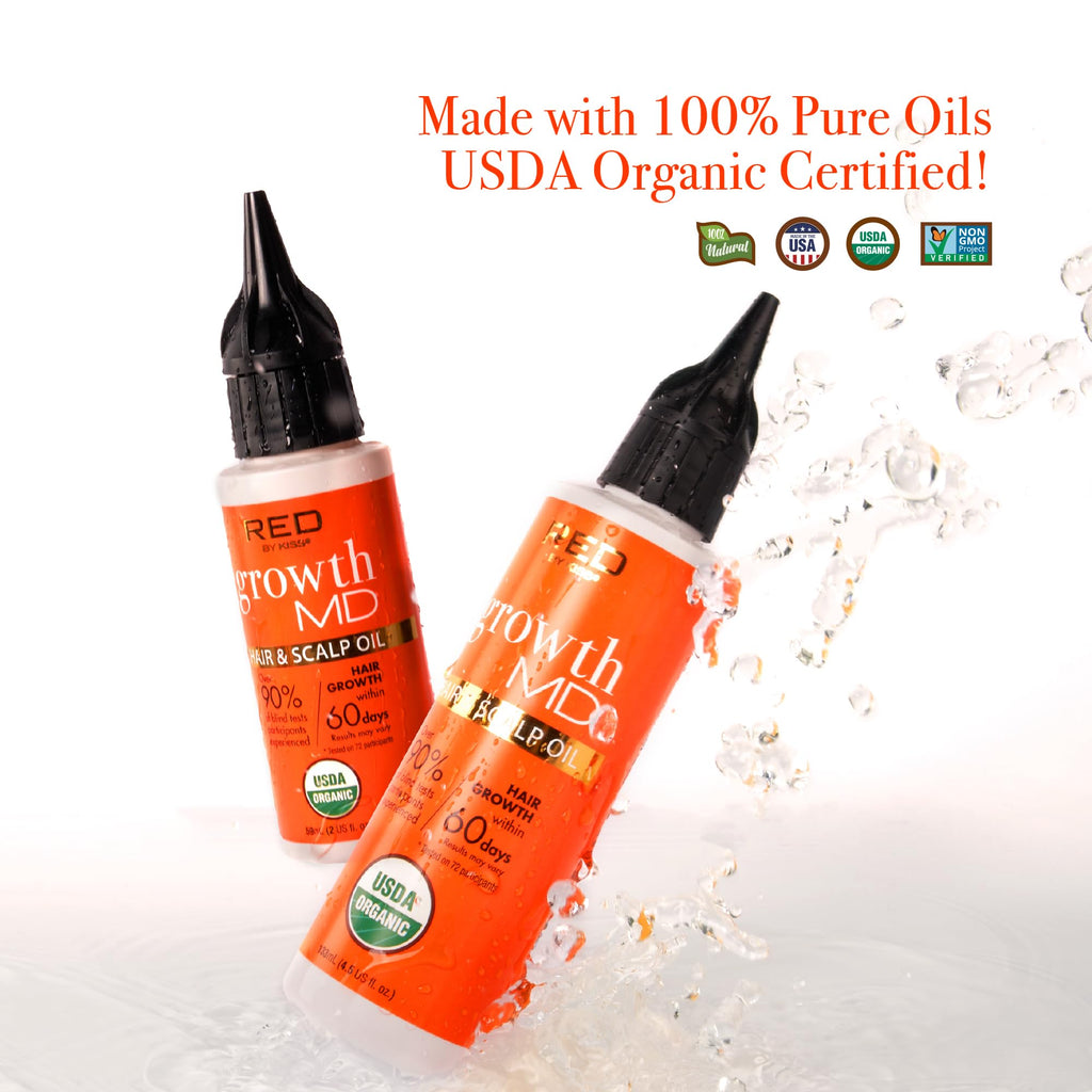 Red by Kiss Growth MD Hair & Scalp Oil – Nourishing, Strengthening, Hydrating (Pack of 2, 4.5 fl oz)