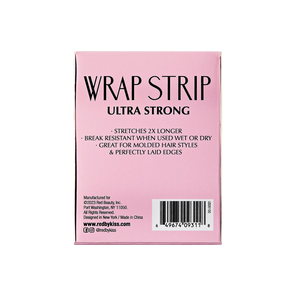 Red by Kiss Hair Wrapping Strips | Ultra Strong 2x Stretch, 40 White Strips (2.5-inch)