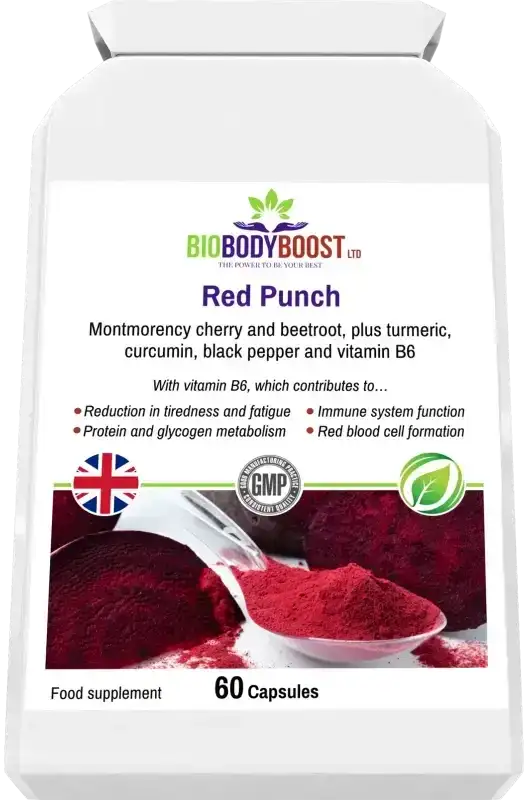 Red Punch Beetroot & Cherry Supplement | Energy & Vitality UK