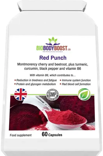 Red Punch Beetroot & Cherry Supplement | Energy & Vitality UK