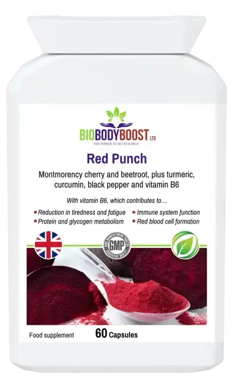 Red Punch Beetroot & Cherry Supplement | Energy & Vitality UK