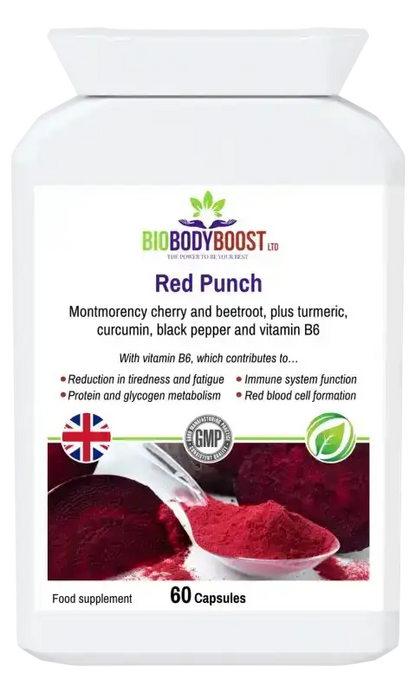 Red Punch Beetroot & Cherry Supplement | Energy & Vitality UK