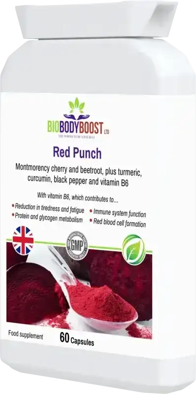 Red Punch Beetroot & Cherry Supplement | Energy & Vitality UK