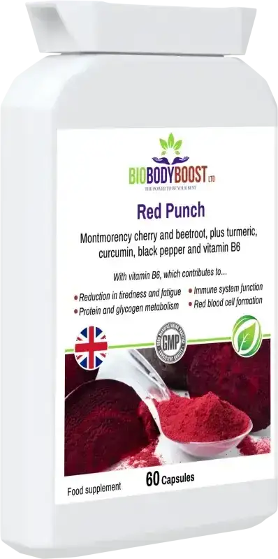 Red Punch Beetroot & Cherry Supplement | Energy & Vitality UK
