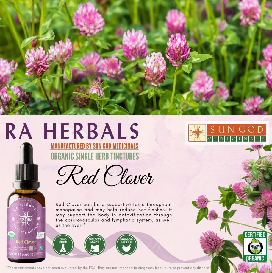 Organic Red Clover Tincture - MENOPAUSE SUPPORT