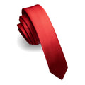 Red Men's Skinny Silk Tie