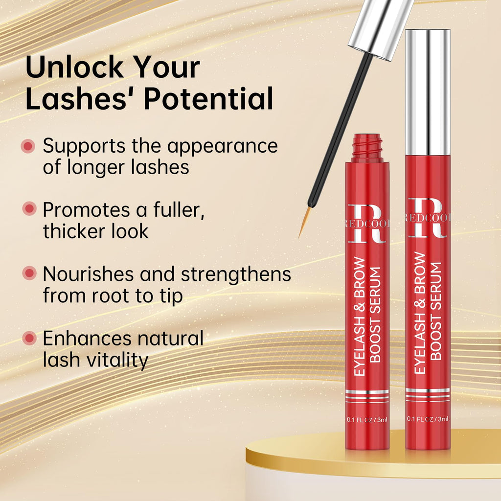 Redcool Lash Serum: Gentle Natural Vegan Eyelash Enhancing Serum 3ml