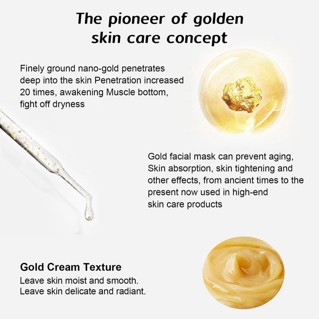 Rednow Gold Foil Peel-Off Mask – 24k Gold, Anti-Wrinkle & Pore Cleansing (2PCS)
