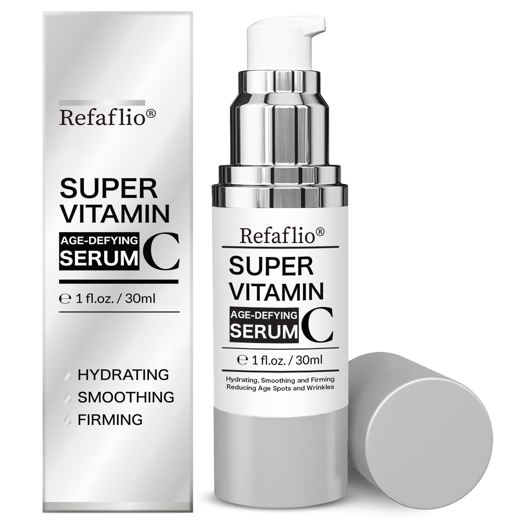Refaflio Super Vitamin C Serum for Women Over 70 – Anti-Aging Serum 30ml (Orange)