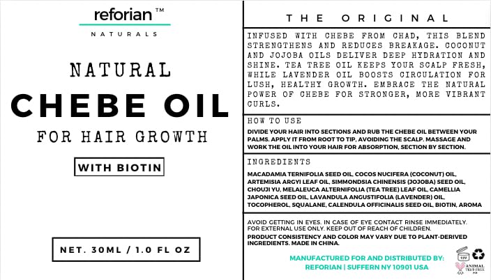 REFORIAN Chebe Oil with Biotin for Hair Growth – Organic African Chebe Oil