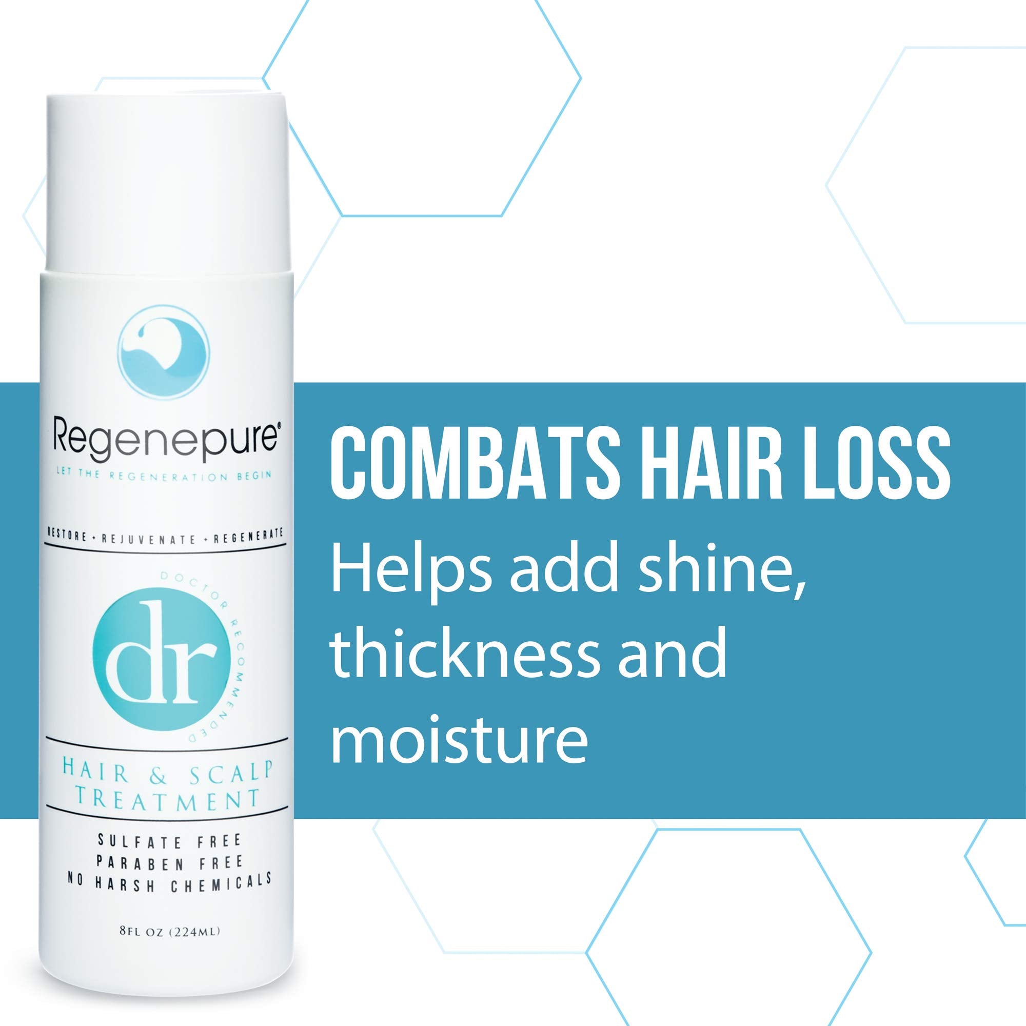 REGENEPURE DR Shampoo for Hair & Scalp - 8 oz | Sulfate-Free, Color-Safe
