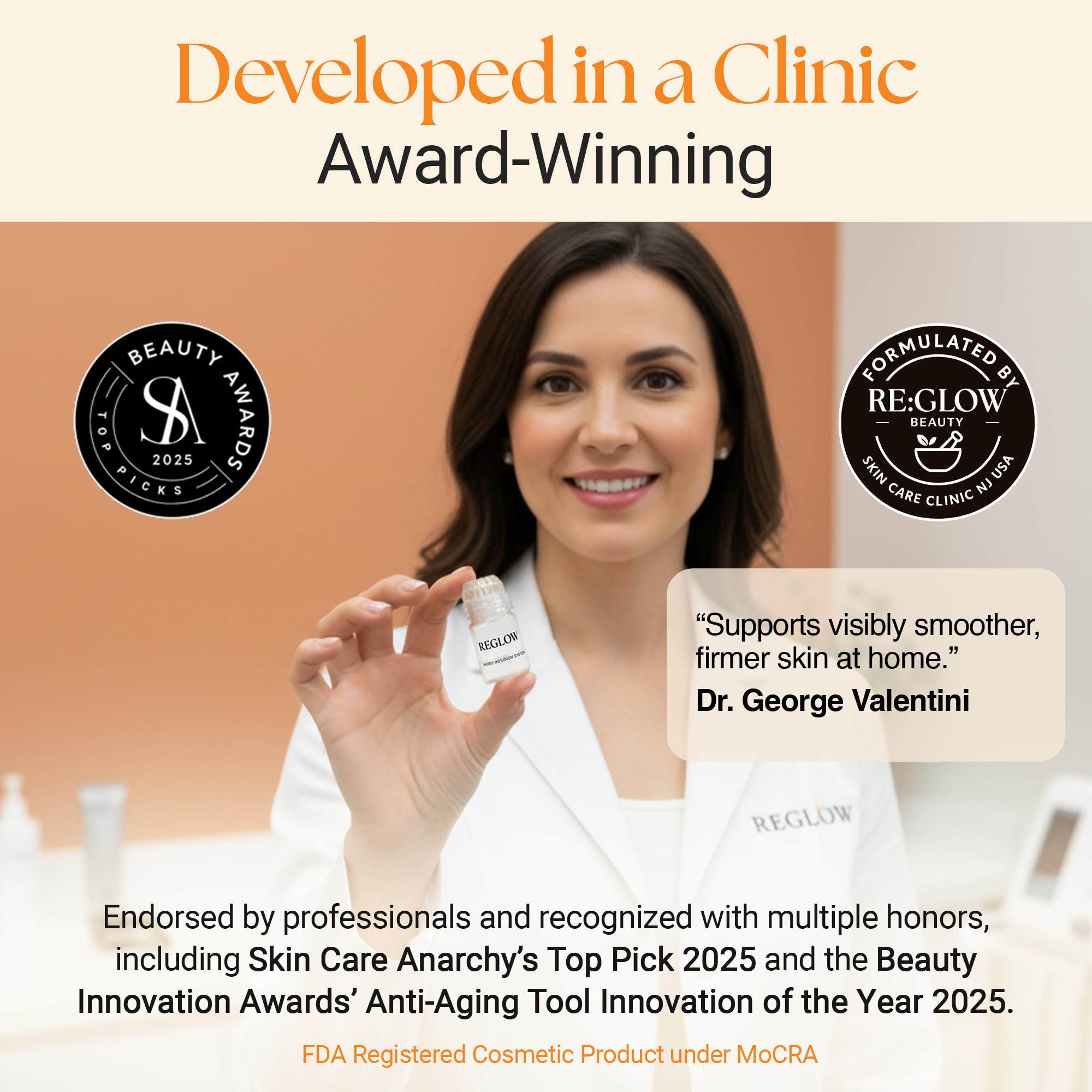 ReGlow Micro Infusion System for Face – 24K Gold Microneedling Tool + Serum (300% Deeper Absorption)