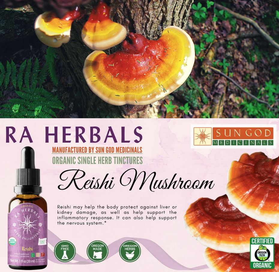 Organic Reishi Tincture for HEART,CHOLESTEROL, BLOOD PRESSURE/SUGAR & ECZEMA