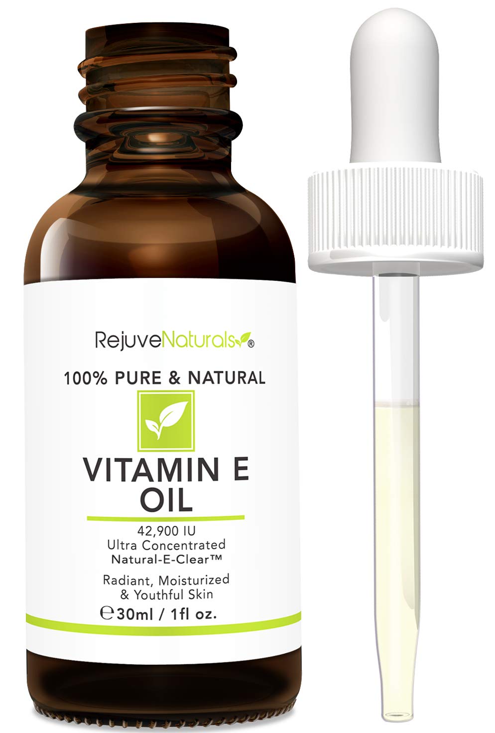 RejuveNaturals Vitamin E Oil 42,900 IU – Pure, Lightweight Hydration