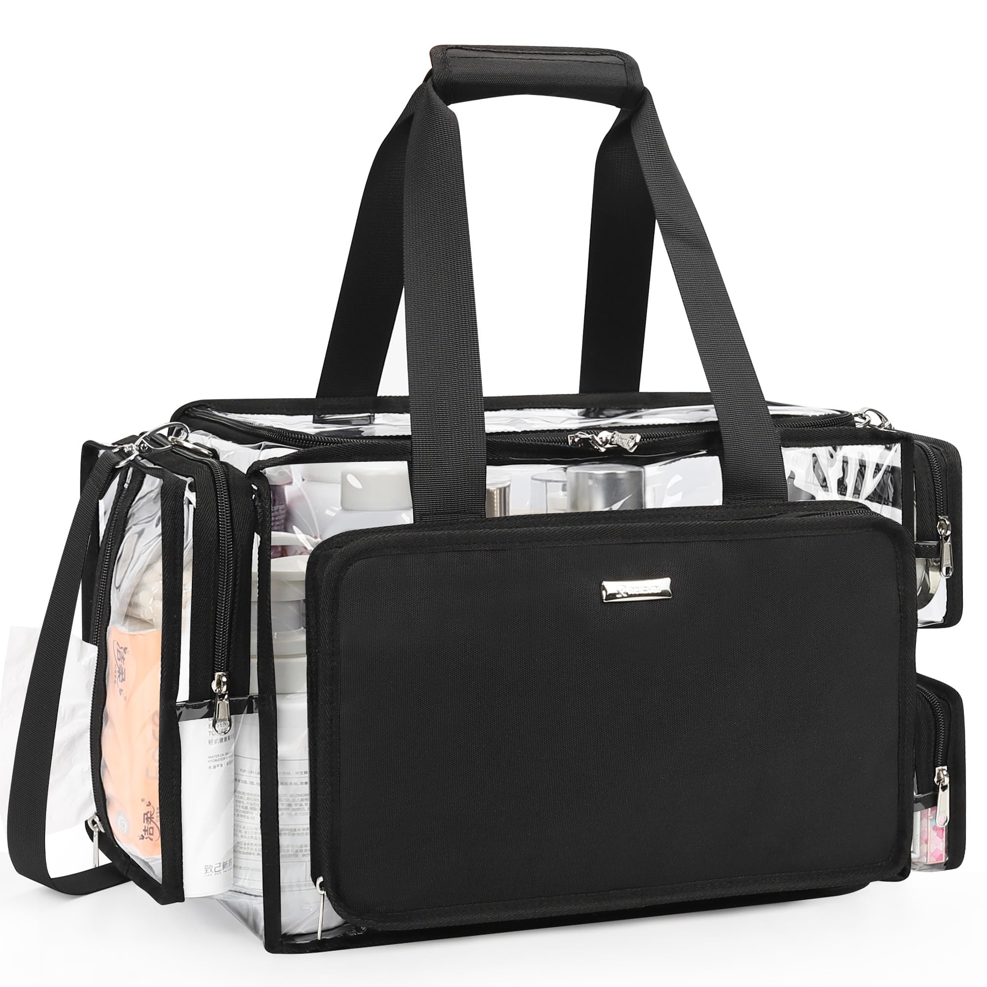 Relavel Clear Makeup Bag Extra Large – Makeup Artist Kit, Transparent Storage Organizer for Travel