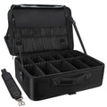 Relavel Extra Large Makeup Case – Premium Travel Train Case with Adjustable Dividers