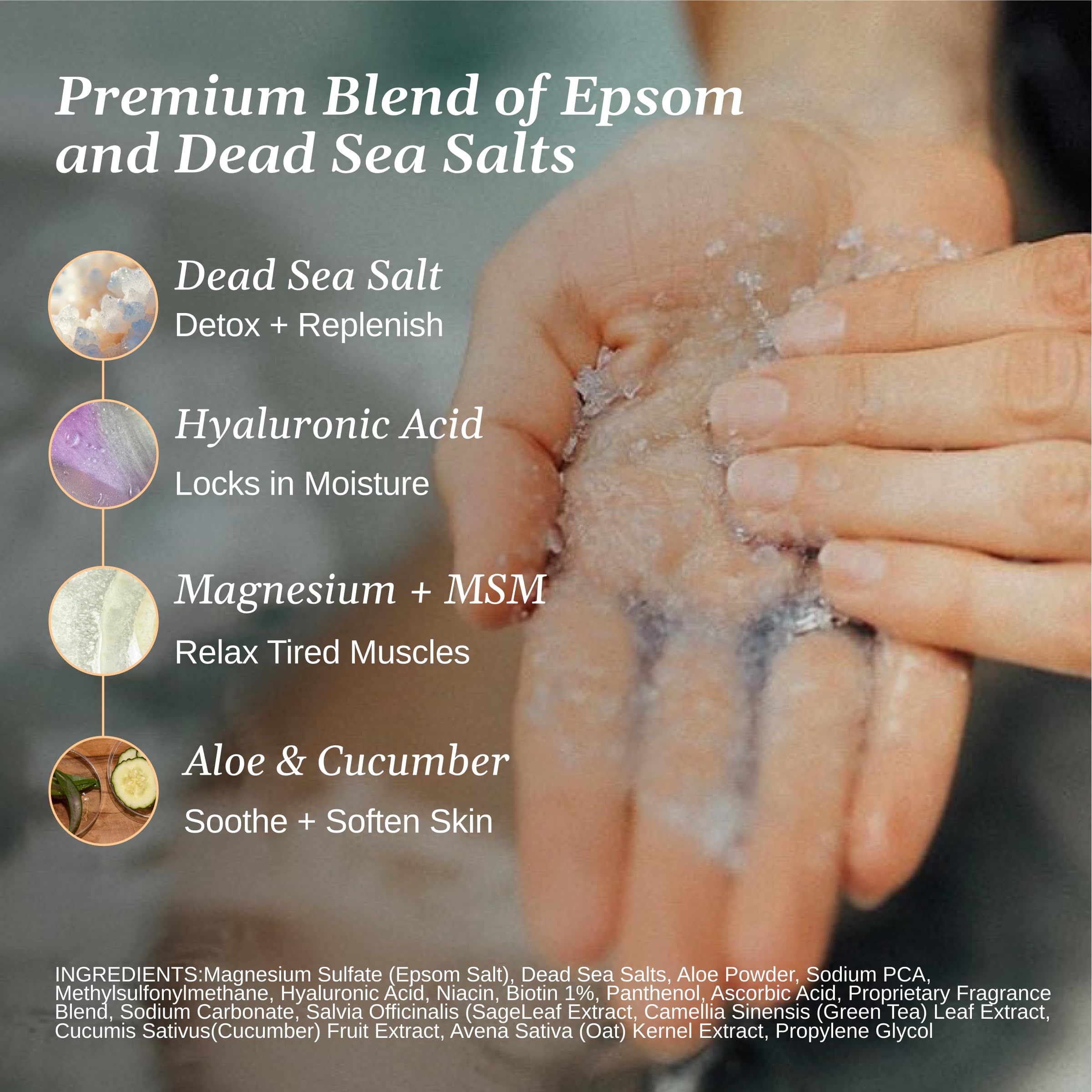 Relax Spa & Bath Epsom & Dead Sea Salts — Aromatherapy Bath Salts for Hot Tub & Bath