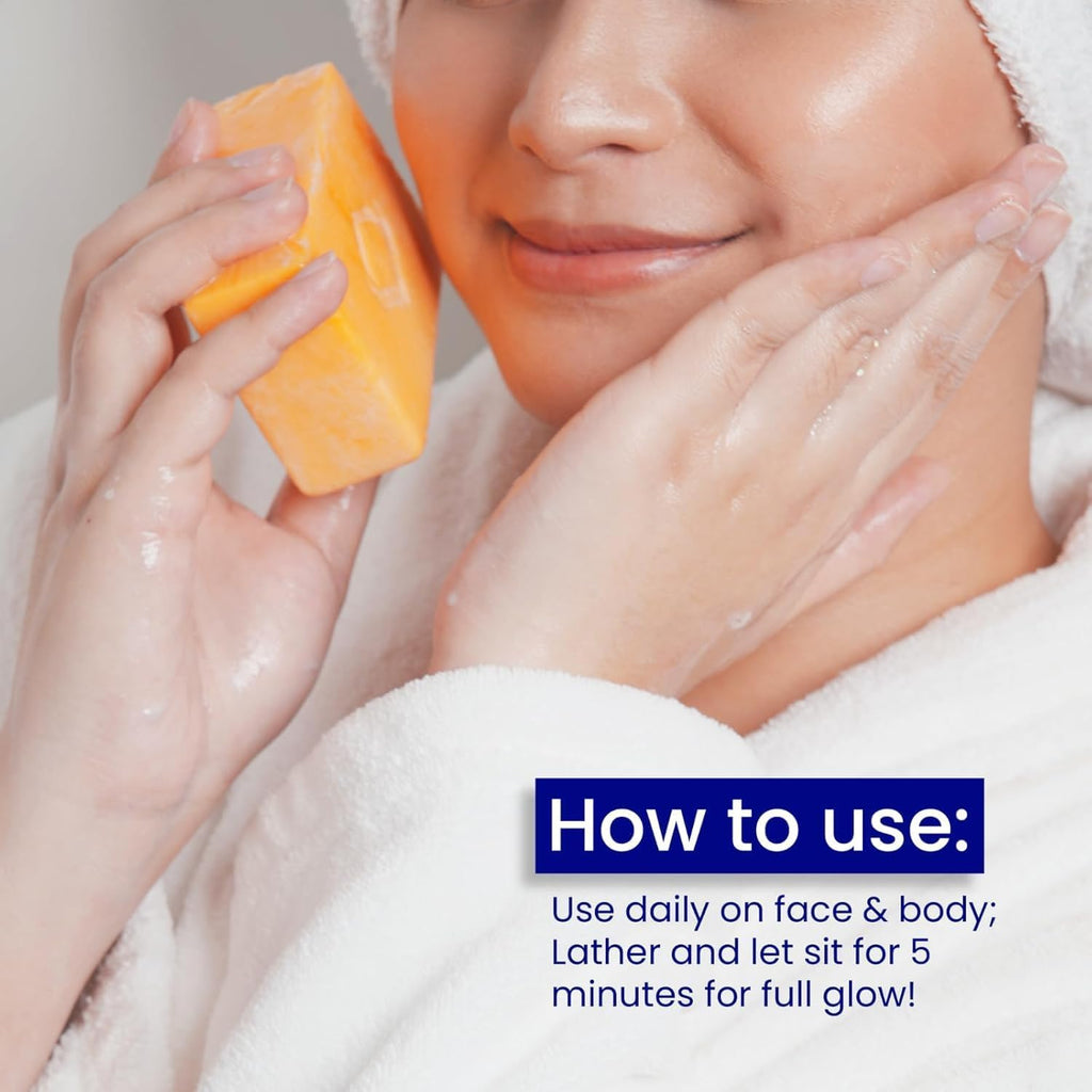 Relumins Triple Glow Bar Soap – Plant-Based Deep Cleanse & Exfoliation (5 x 135g)