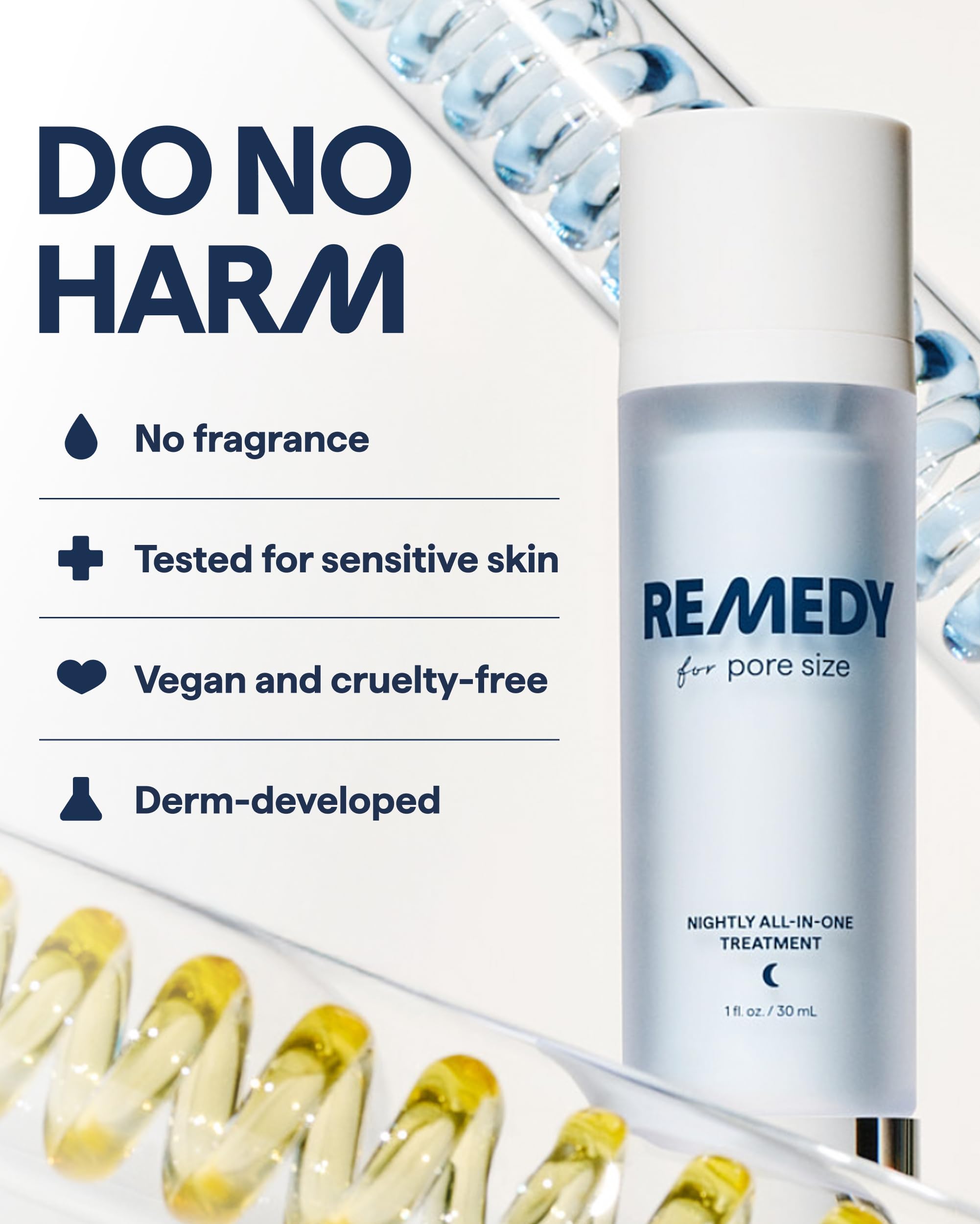 Remedy Science Remedy for Pore Size – Pore Refining Advanced Serum with Retinol, BHA, Niacinamide | Large Pore Minimizer