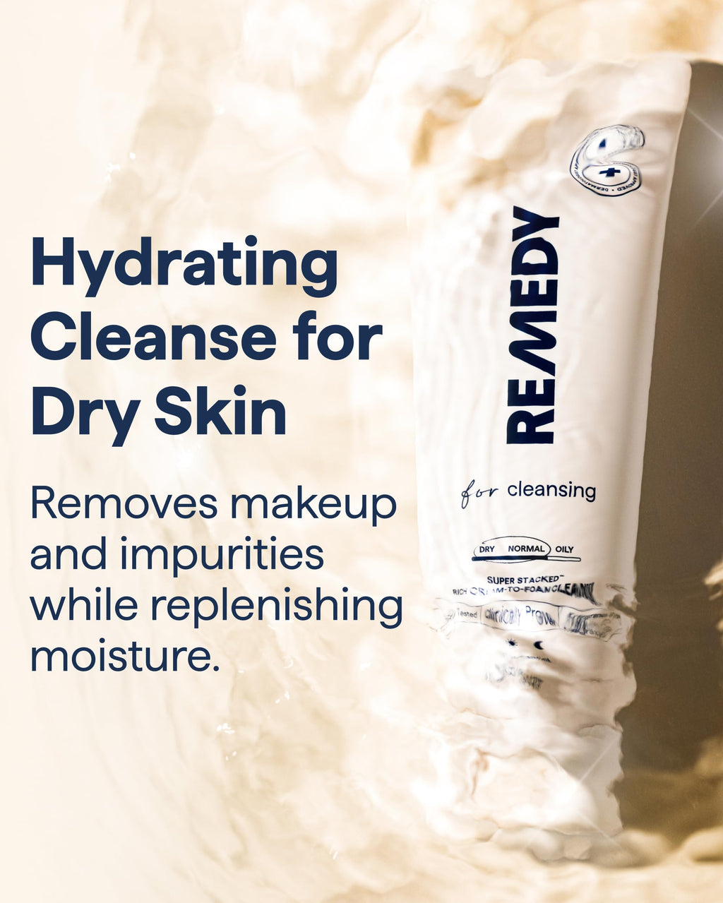 Remedy Science Rich Cream Cleansing | Cream-to-Foam Cleanser with Ceramides, Glycerin & Panthenol | Hydrating Cleanser for Normal–Dry Skin | By Dr. Shah | 5 fl oz