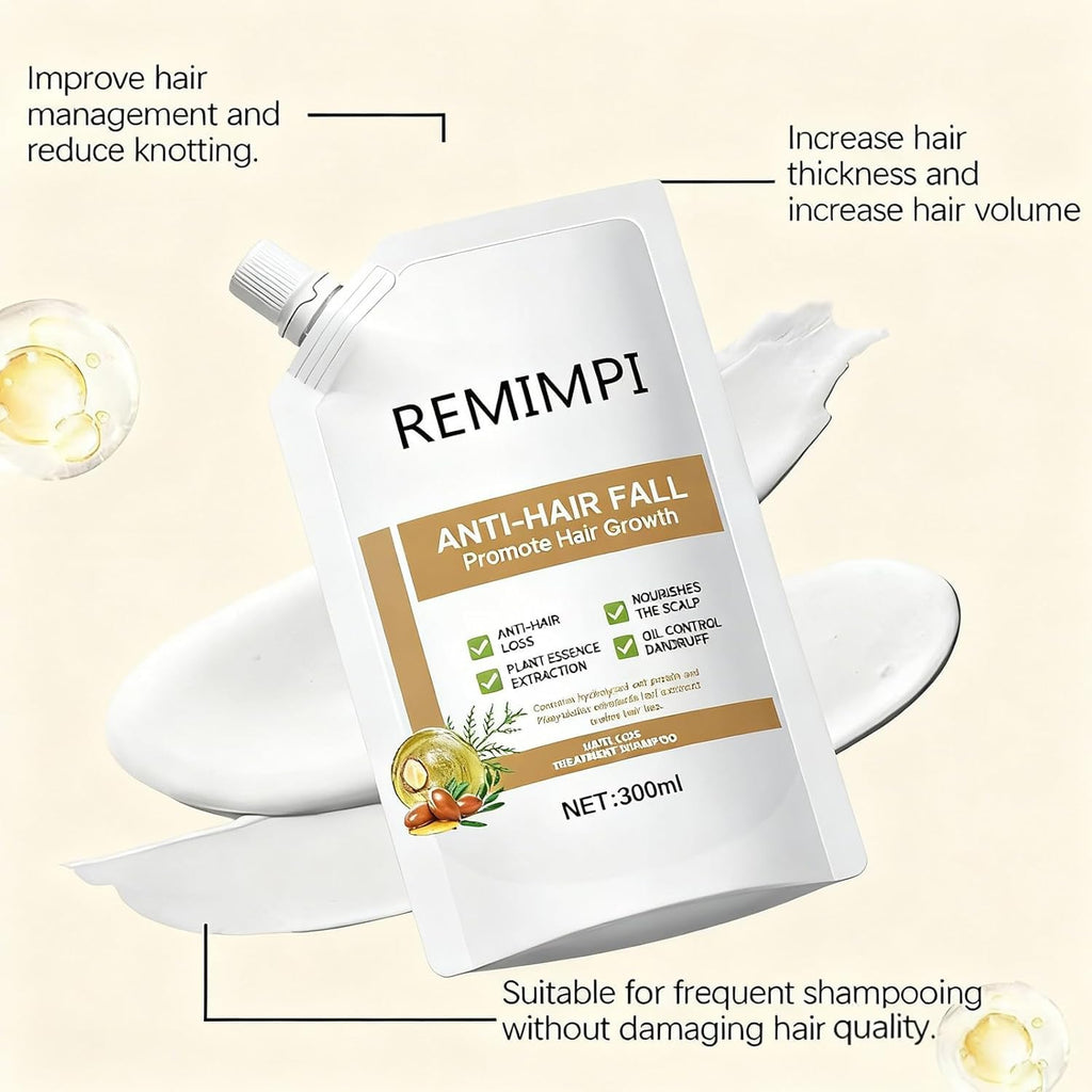 Remimpi Anti Hair Loss Shampoo – Plant-Powered Care for All Hair Types (2Pcs)