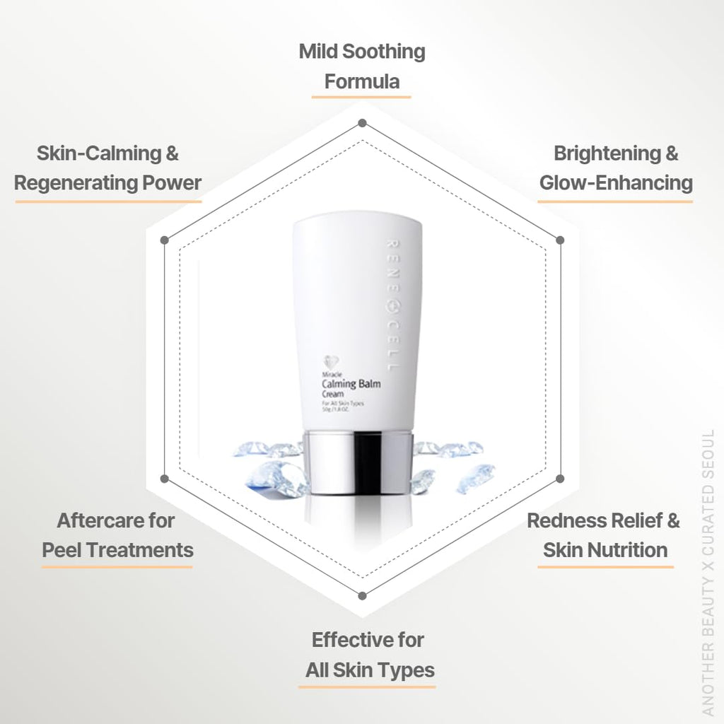 RENECELL Miracle Calming Balm CB Cream – Tinted Moisturizer for All Skin Types (50g / 1.8oz)