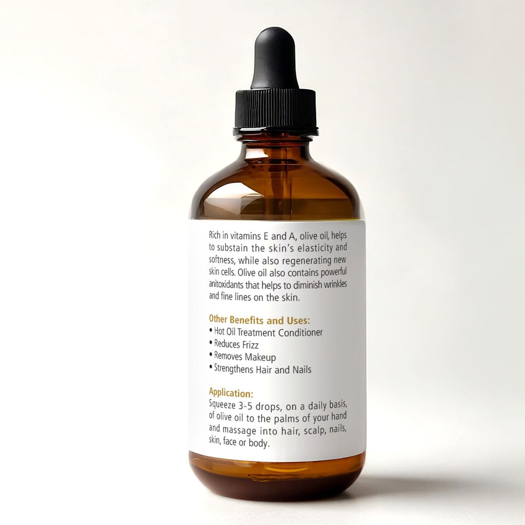 Renewalize Certified Organic Olive Oil – Dry Skin & Hair Moisturizer | Cold Pressed Extra Virgin