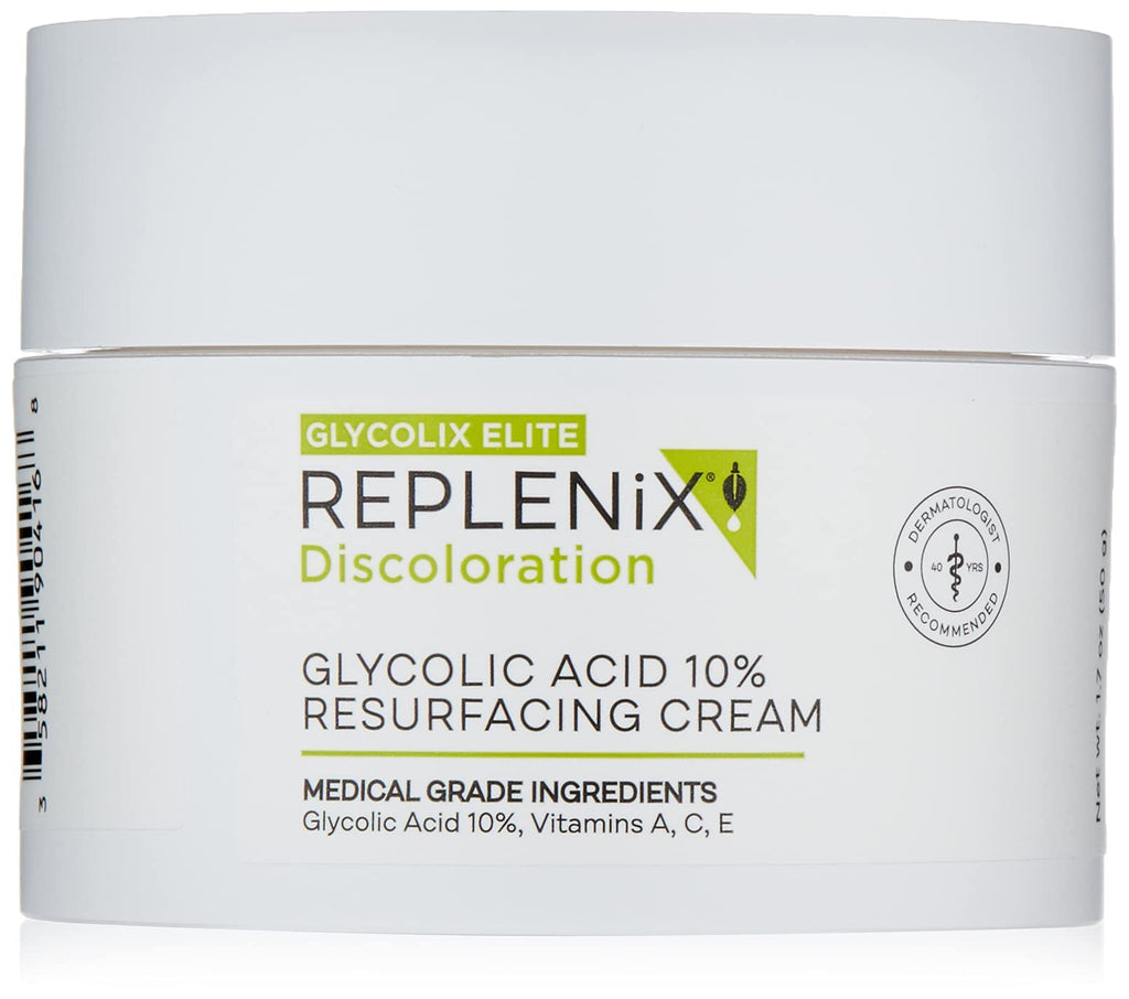 Replenix Glycolic Acid 10% Resurfacing Cream – Hydrating, Lightweight Exfoliating Moisturizer
