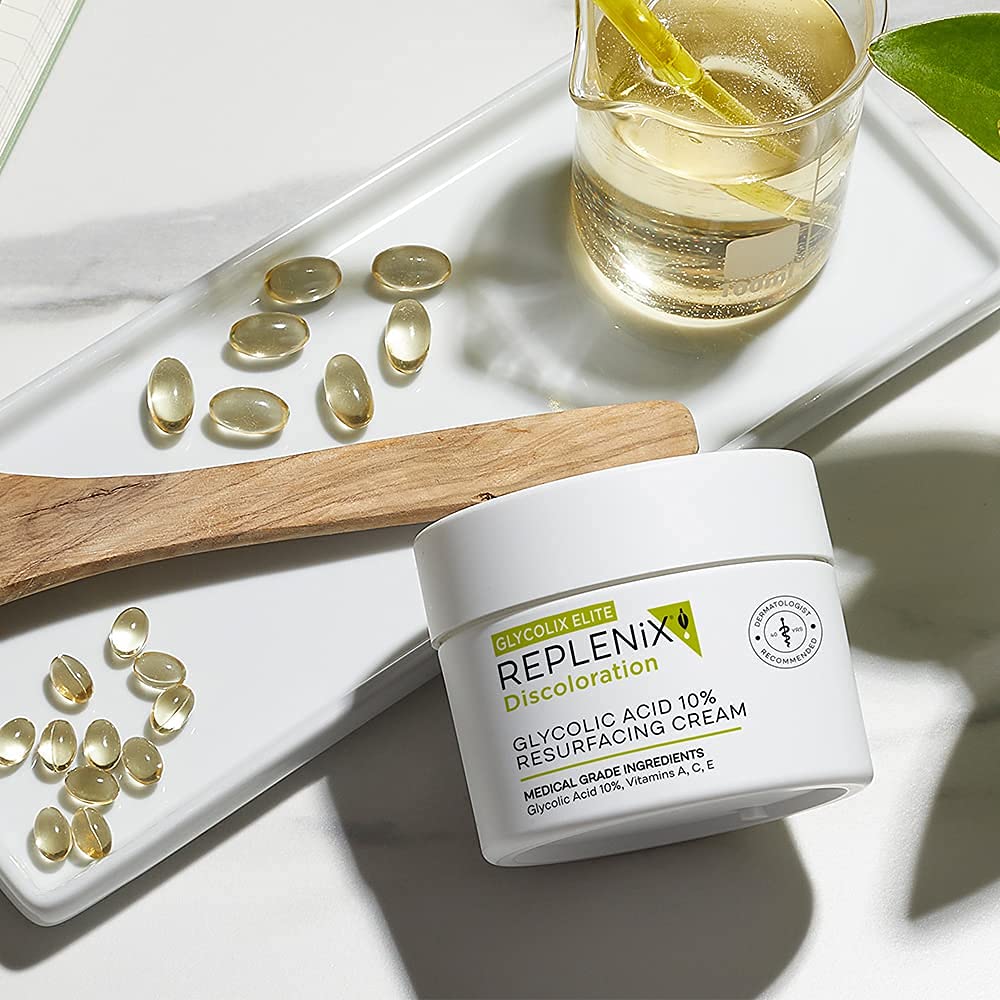 Replenix Glycolic Acid 10% Resurfacing Cream – Hydrating, Lightweight Exfoliating Moisturizer