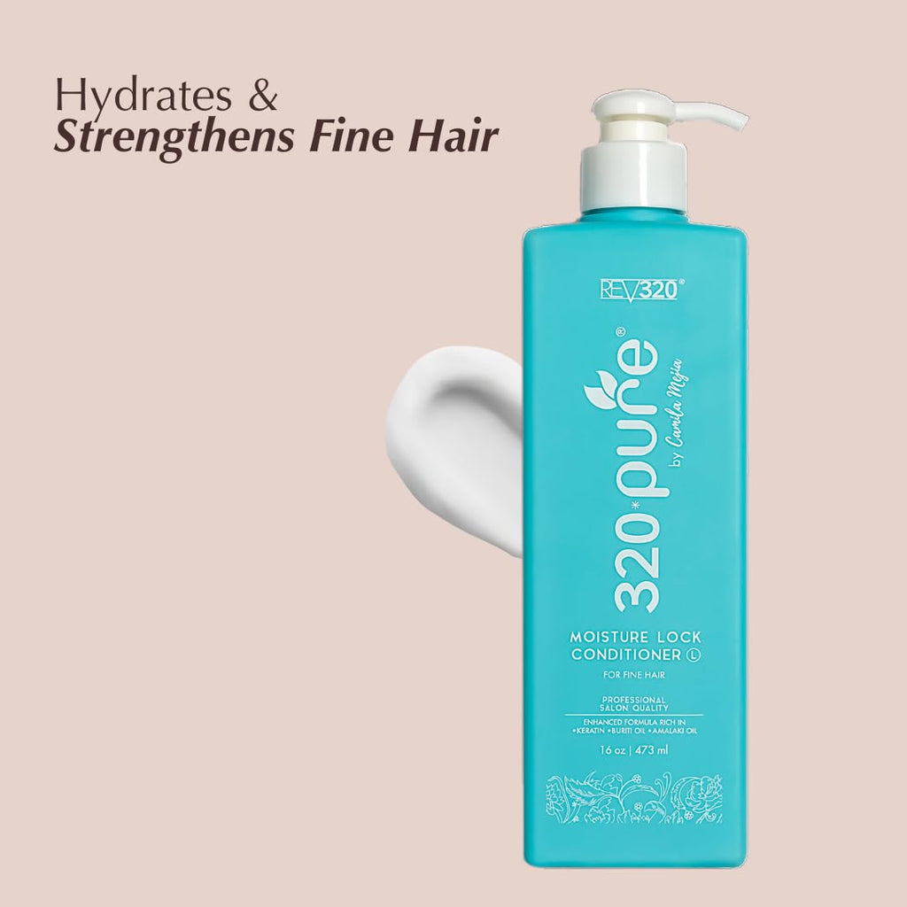 Rev320 320Pure Moisture Lock Conditioner – Lightweight Hydration for Fine & Color-Treated Hair, 16oz