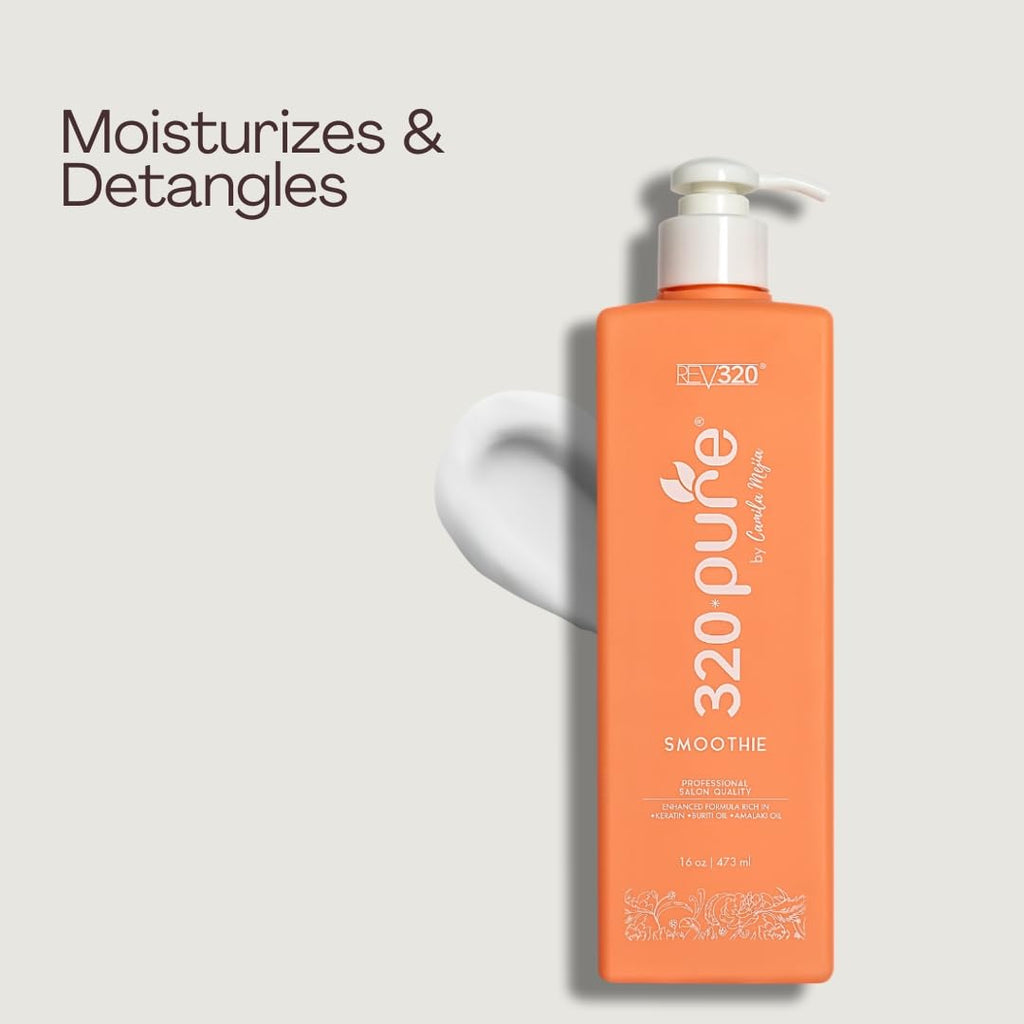 Rev320 320Pure Smoothie Leave-In Conditioner – Sulfate Free, Color Safe, Lightweight 8oz