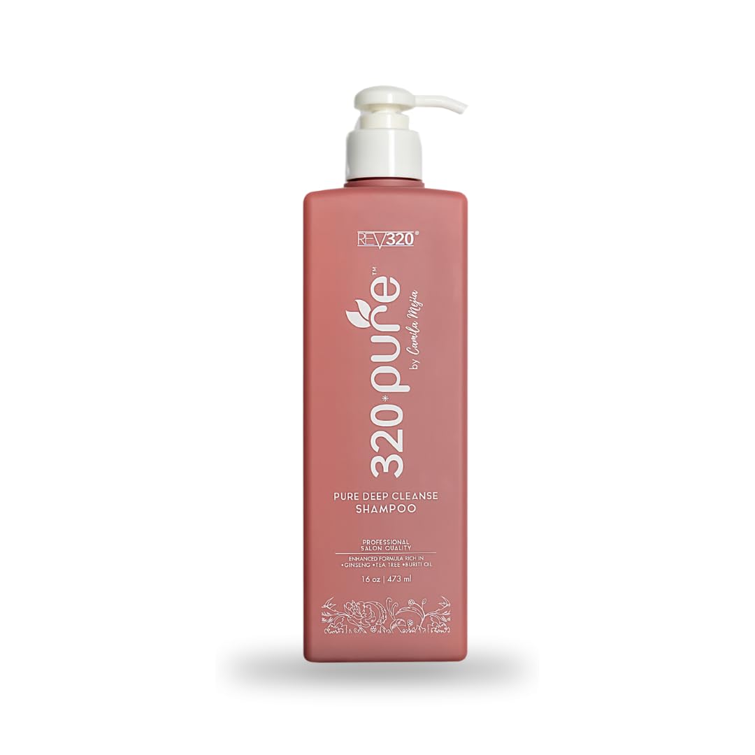 Rev320 Pure Deep Cleanse Clarifying Shampoo – Build-Up Detox for Oily Hair (16oz)