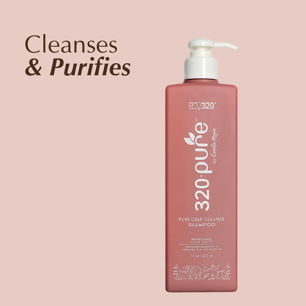 Rev320 Pure Deep Cleanse Clarifying Shampoo – Build-Up Detox for Oily Hair (16oz)