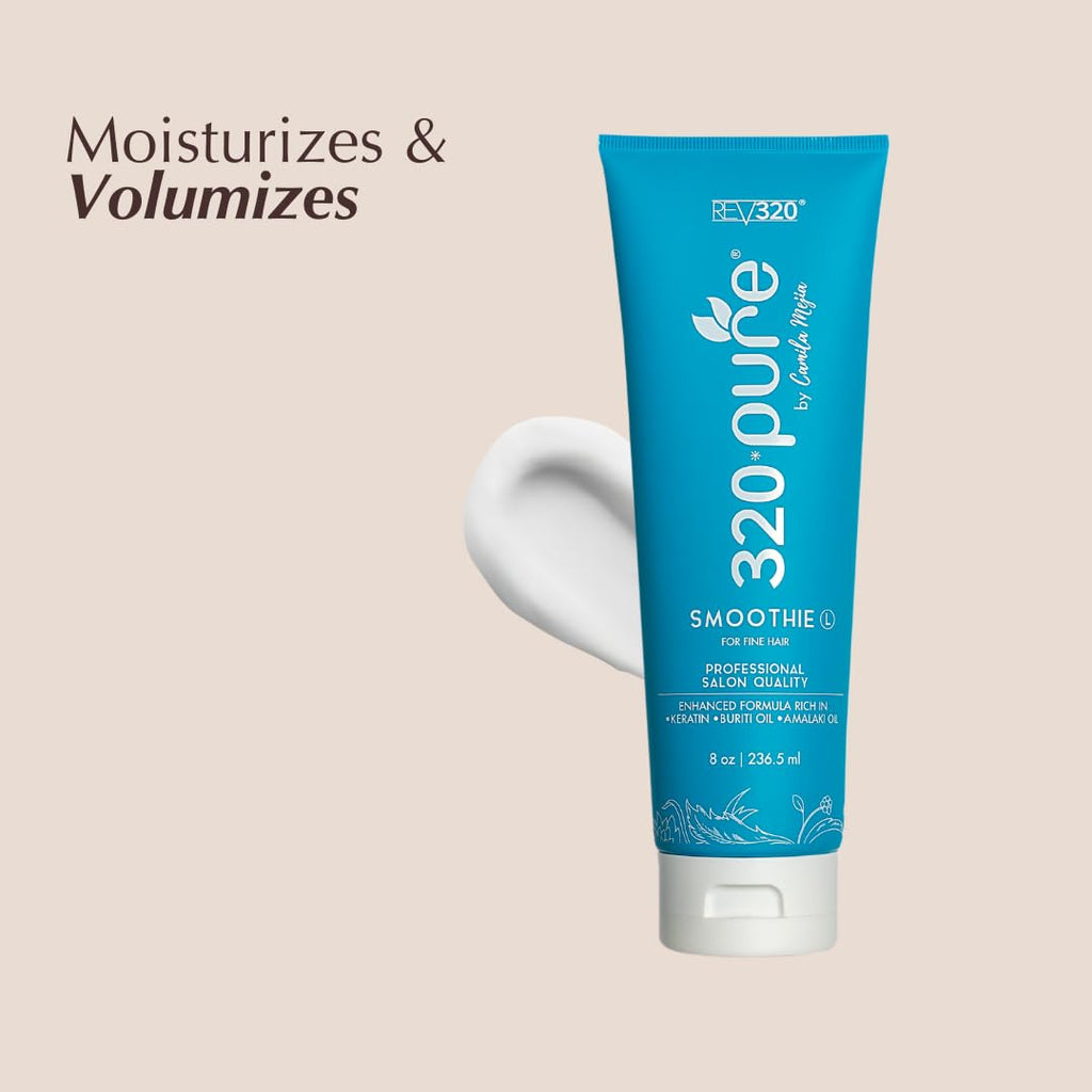 Rev320 320Pure Smoothie Leave-In Conditioner for Fine Hair – Lightweight, Sulfate-Free & Color Safe