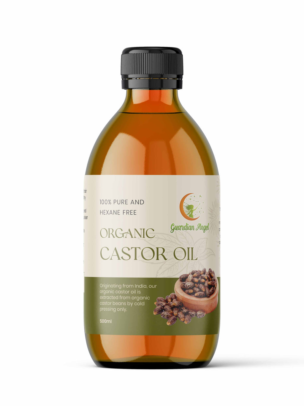 Organic Castor Oil 2 Piece Pack with a Bamboo Neck Wrap