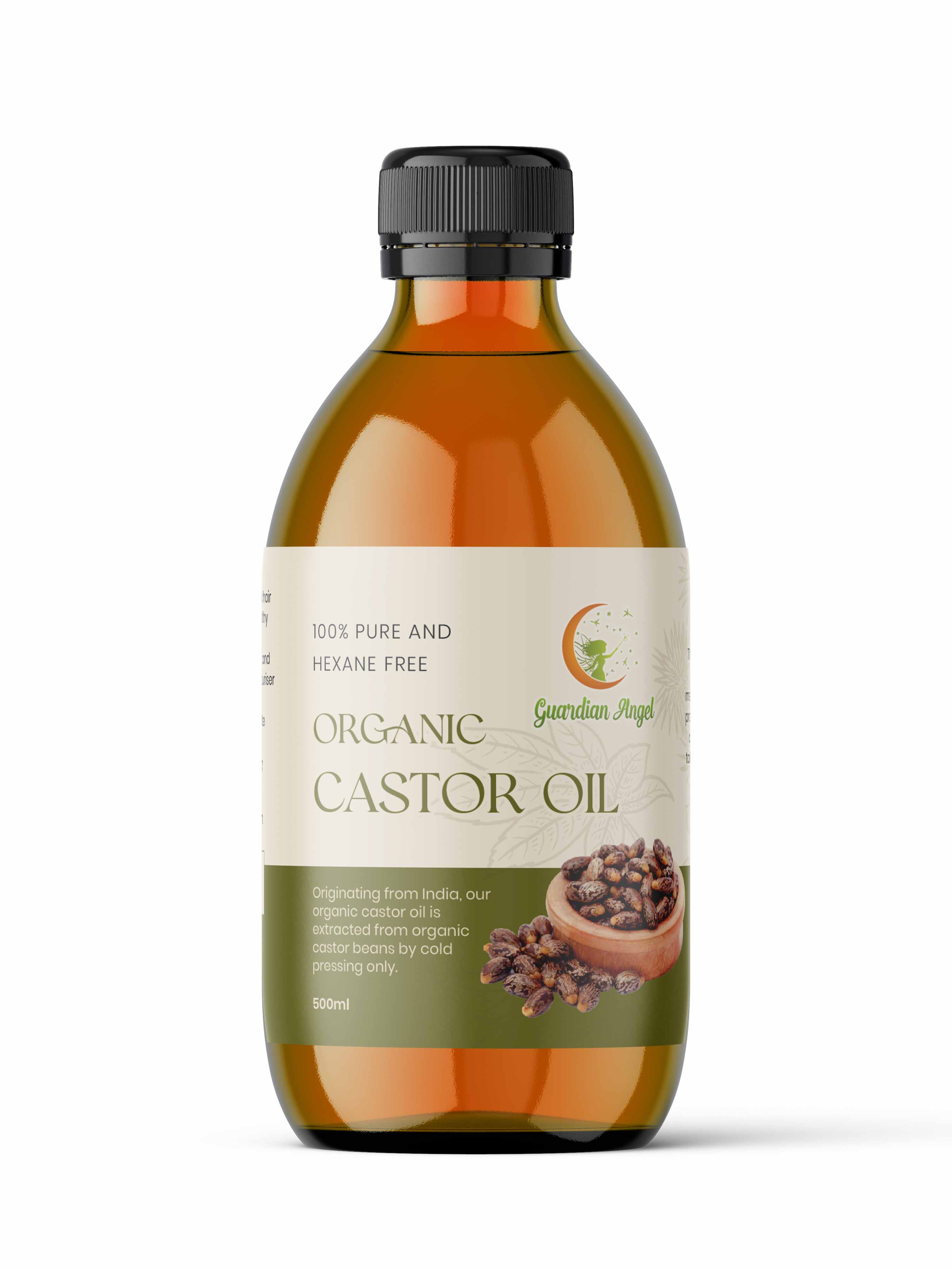 Organic Castor Oil 2 Piece Pack with a Bamboo Neck Wrap