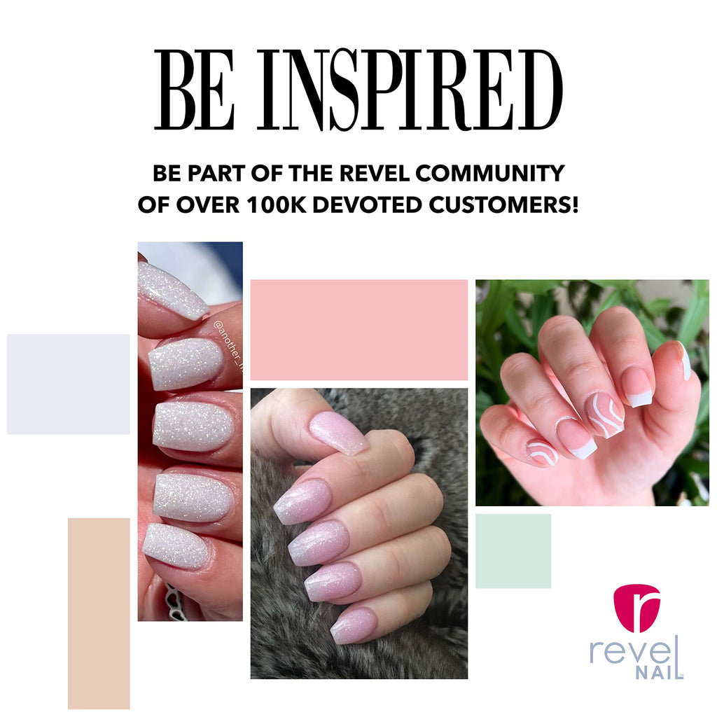 Revel Nail Dip Powder Starter Kit — 4-Color French Manicure Set with Base Coat, Activator, Finish Gel & Gel Thinner | Made in USA