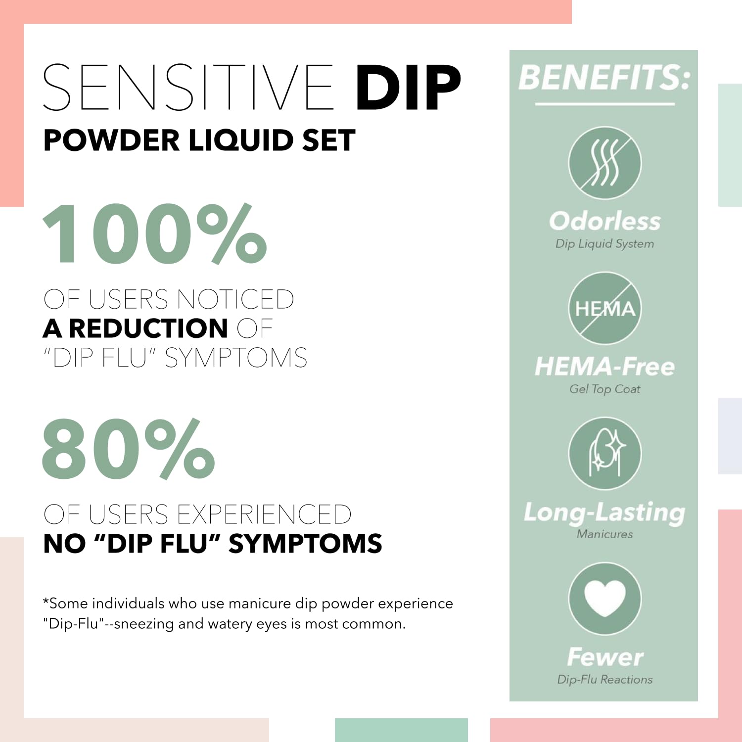 Revel Nail Sensitive Dip Powder Liquid Set – Base, Activator & Gel Top Coat | HEMA-Free