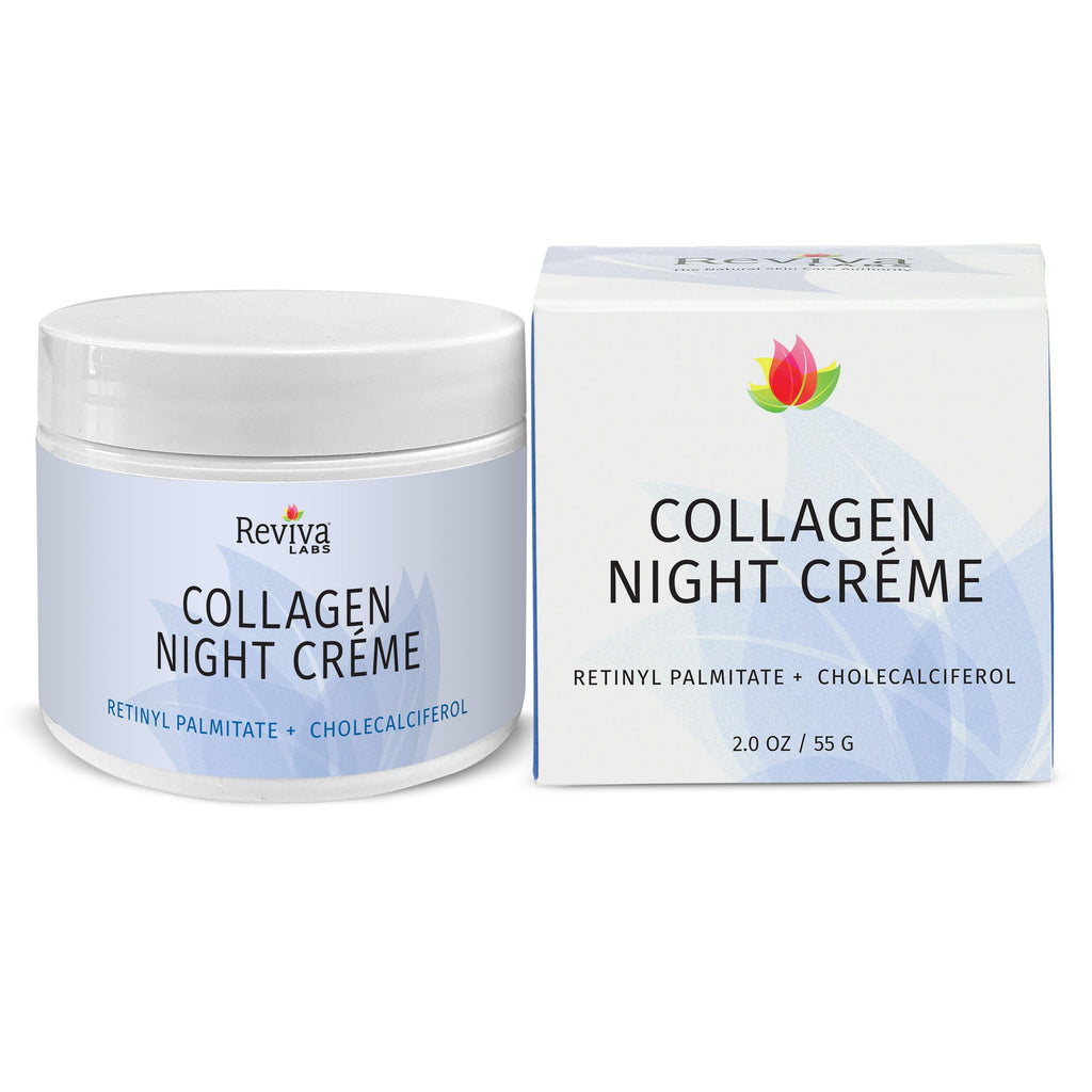 Reviva Labs Collagen Night Cream – Hydrating Face & Neck Moisturizer with Hydrolyzed Collagen