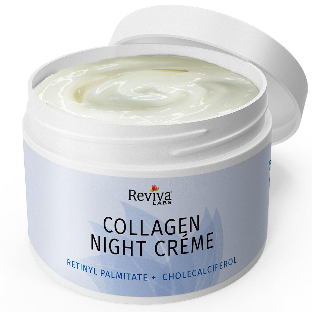 Reviva Labs Collagen Night Cream – Hydrating Face & Neck Moisturizer with Hydrolyzed Collagen