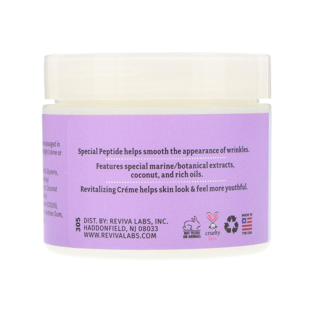 Reviva Labs Elastin-DMAE Night Creme - 2 oz | Paraben-Free, Smoother, Hydrated Skin