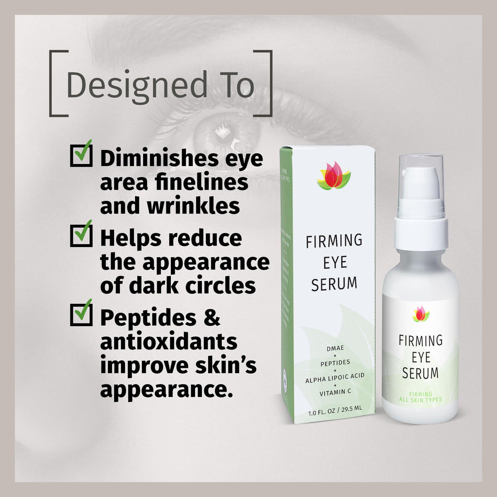 Reviva Labs Firming Eye Serum with Alpha Lipoic Acid, Vitamin C Ester & DMAE – 1 fl oz