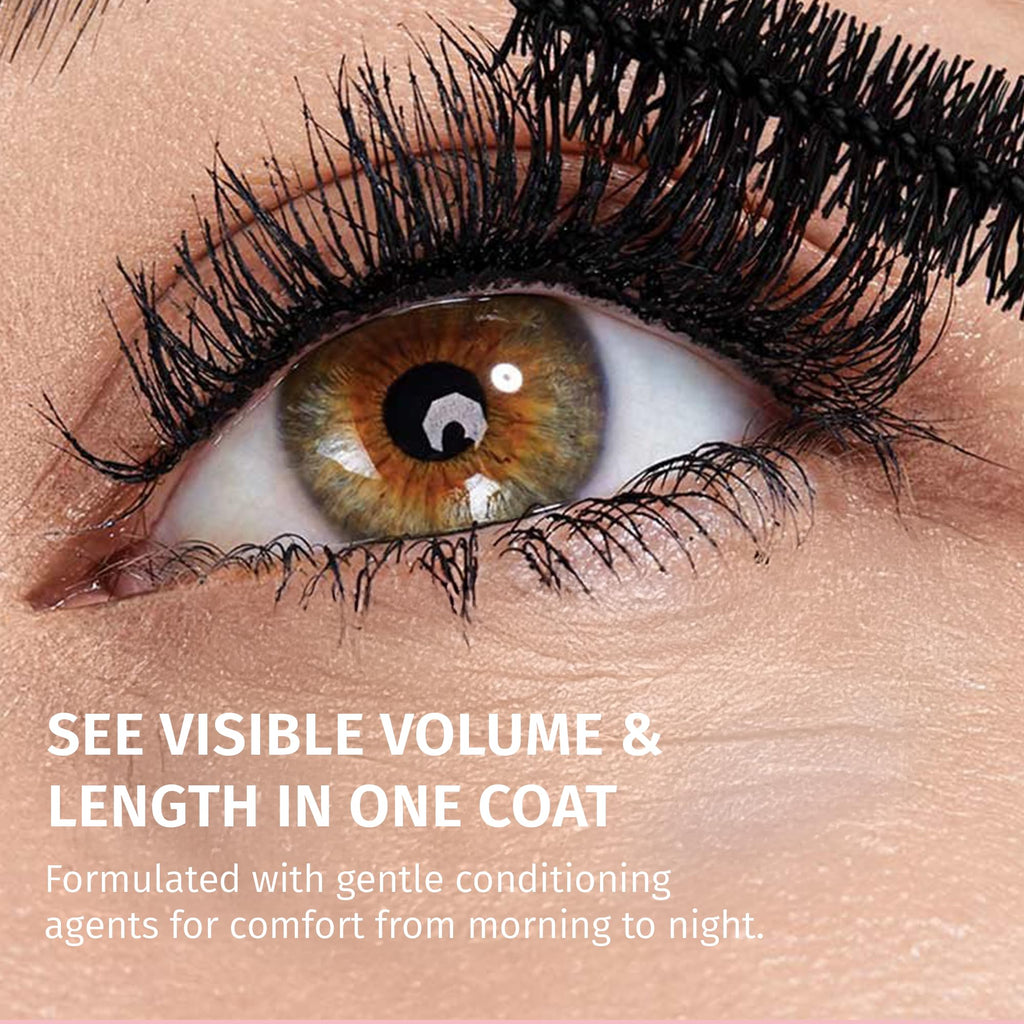 Reviva Labs Black Hypoallergenic Mascara – Gentle Volumizing & Lengthening for Sensitive Eyes (3-Pack)