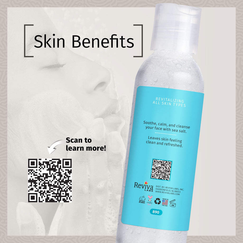 Reviva Labs Sea Salt Face Wash – Gentle Daily Cleanser for All Skin Types (4 fl oz)